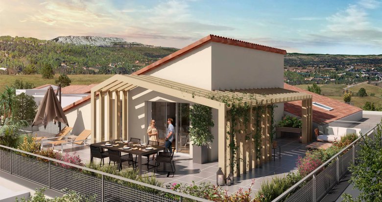 Achat / Vente programme immobilier neuf Meyreuil au cœur quartier Ballon proche d'Aix-en-Provence (13590) - Réf. 8427