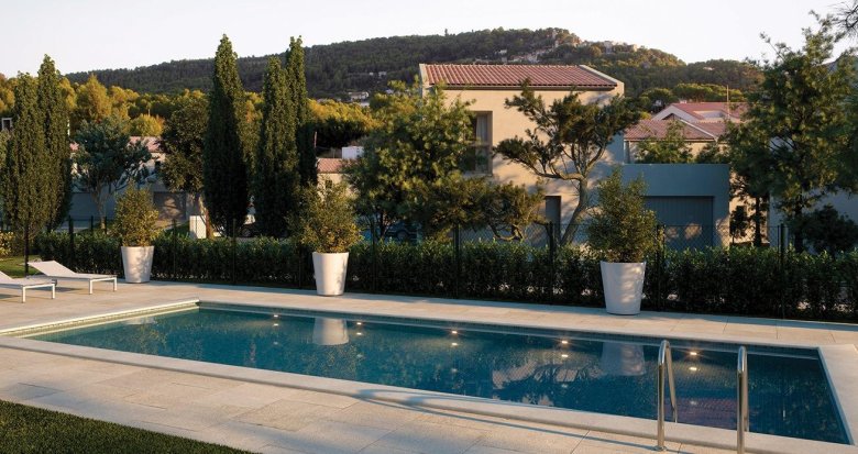 Achat / Vente programme immobilier neuf Ventabren au coeur d'un domaine maison avec piscine (13122) - Réf. 12865