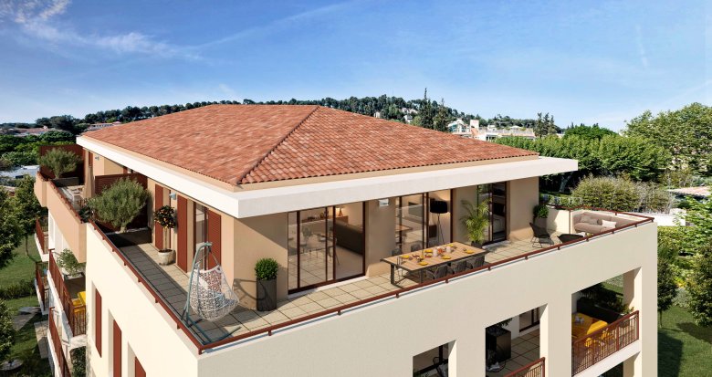 Achat / Vente programme immobilier neuf Aix-en-Provence, résidence à taille humaine à Fontenaille (13090) - Réf. 6548